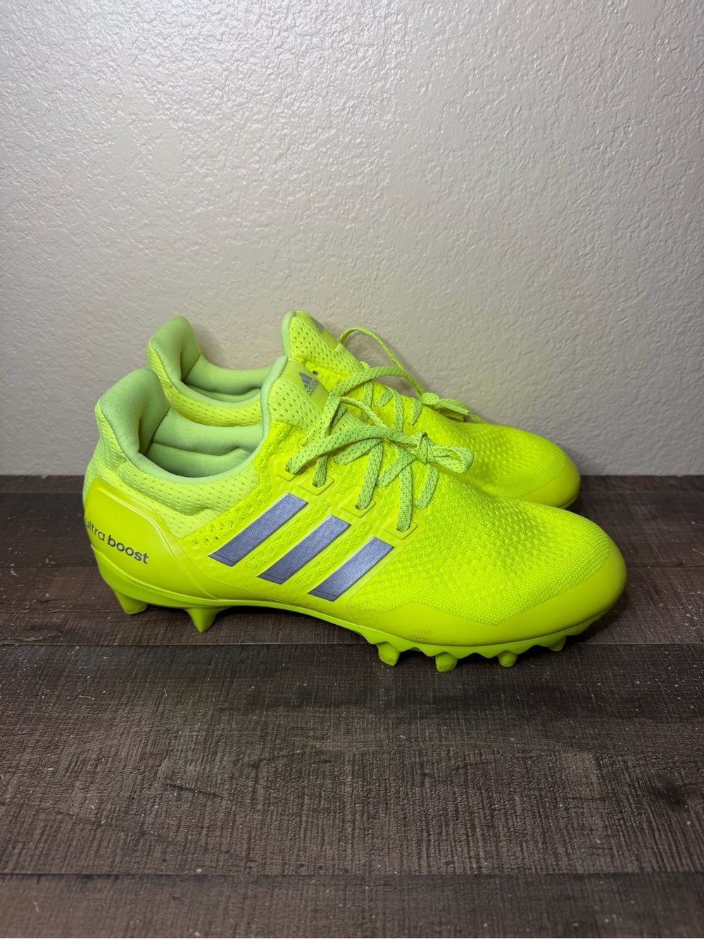 Adidas UltraBoost Cleats “Solar Yellow”
- Size 11 Men.